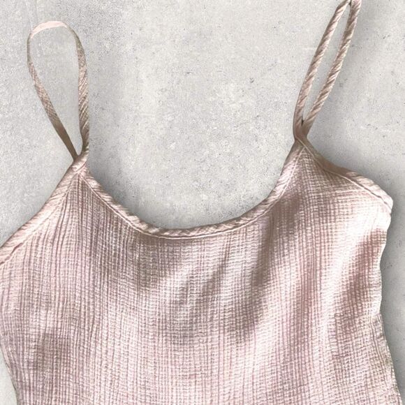 Divided by H&M | Women’s Pink Spaghetti Strap Tiered Crepe Dress Size XXXS - Picture 2 of 4